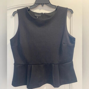 Attention, women top size xl black sleeveless peplum baby doll
